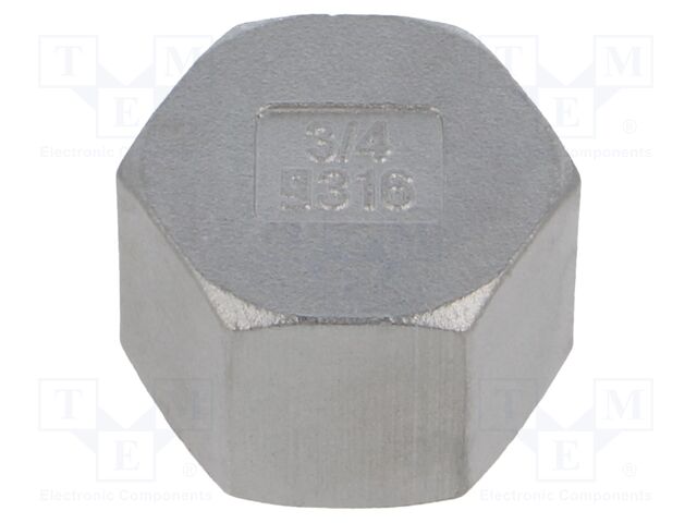 Hexagonal,female; max.10.5bar; 1.4408 stainless steel; G316