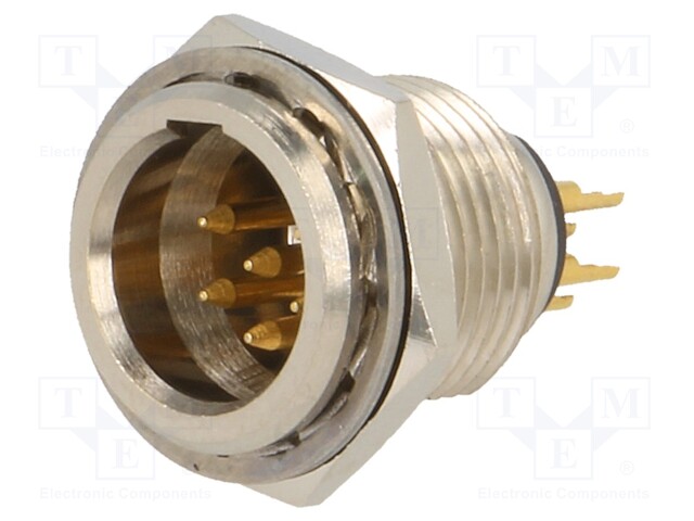 Socket; XLR mini; male; PIN: 6; soldering; 1.2A; 0.38mm2