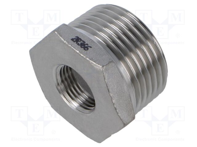 Male-female,reductive; max.10.5bar; 1.4408 stainless steel