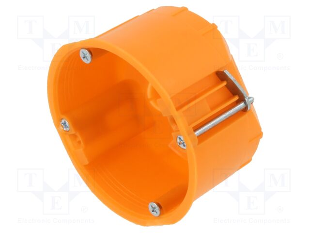 Enclosure: junction box; Ø: 68mm; plaster embedded; Kit: screws