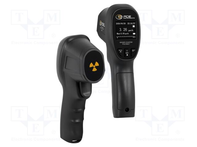 Meter: radation; LCD TFT 1,8"; 0÷9999uSv/h,20÷3000keV; USB micro