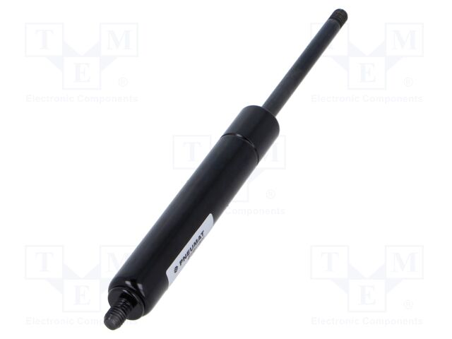 Gas spring; Thread: M6; E: 155mm; Øout: 15mm; Piston diam: 6mm; 150N