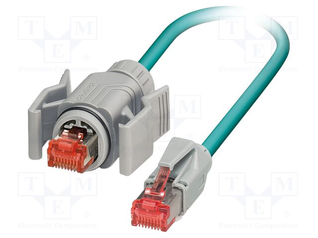 Patch cord; SF/UTP; Cat 5e; RJ45 plug,both sides; stranded; Cu; 2m