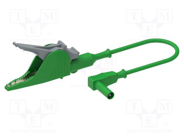 Test lead; 36A; angular banana plug 4mm,aligator clip; Len: 1.5m