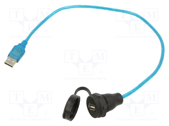 Adapter cable; USB A socket,USB A plug; 1310; USB 2.0; IP67; 0.5m