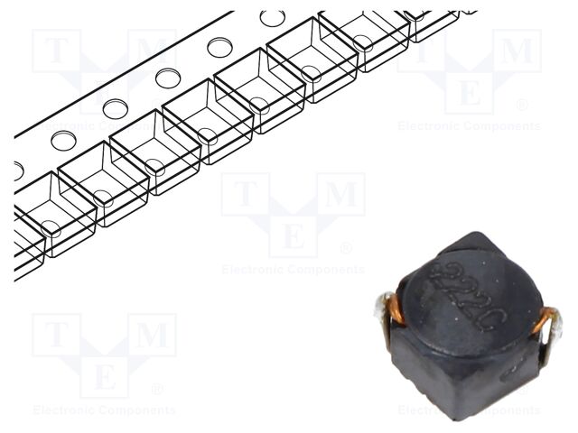 Inductor: wire; SMD; 2.2uH; 5A; 20mΩ; 7.2x7.2x4mm; -40÷85°C; 2900