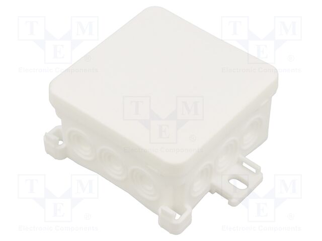 Enclosure: junction box; X: 75mm; Y: 40mm; Z: 75mm; IP54; white