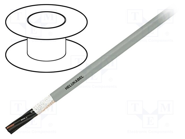 Wire: control cable; PURO-OZ-HF; 2x0,75mm2; PUR; grey; stranded; Cu