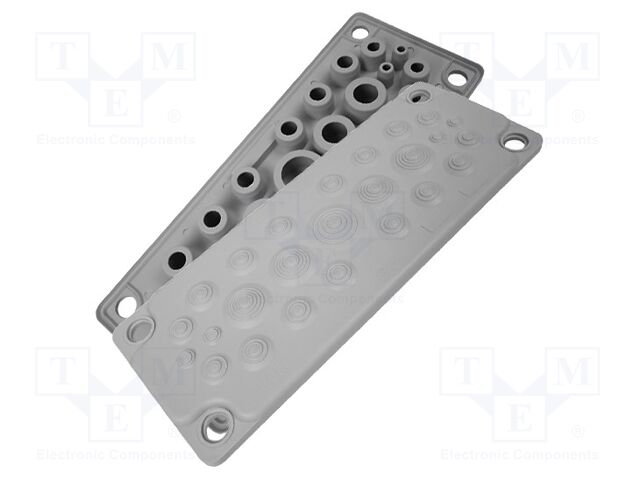 Multigate grommet; black; Holes no: 25; -40÷100°C; UL94V-0; IP65