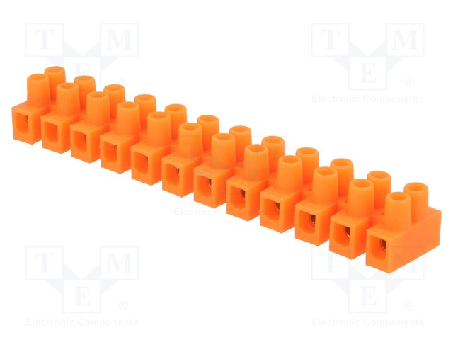 Terminal block; screw terminal; ways: 12; 4mm2; terminals: 24; 400V