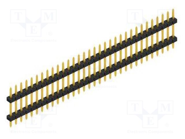 Connector: pin strips; pin header; male; PIN: 32; 2mm; THT; 1x32