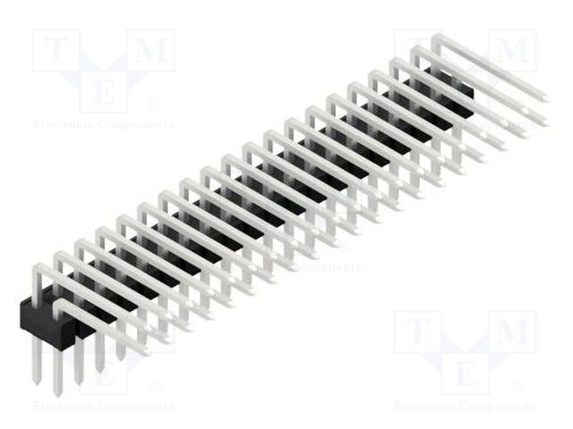 Connector: pin strips; pin header; male; PIN: 40; 2.54mm; THT; 2x20