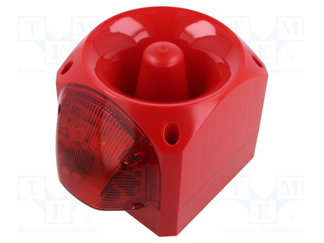 Signaller: lighting-sound; 10÷60VDC; siren,flashing light; LED