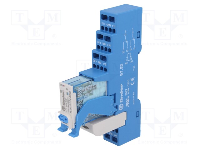 Relay: interface; DPDT; Ucoil: 24VDC; 8A; 8A/250VAC; 8A/30VDC; 350VA
