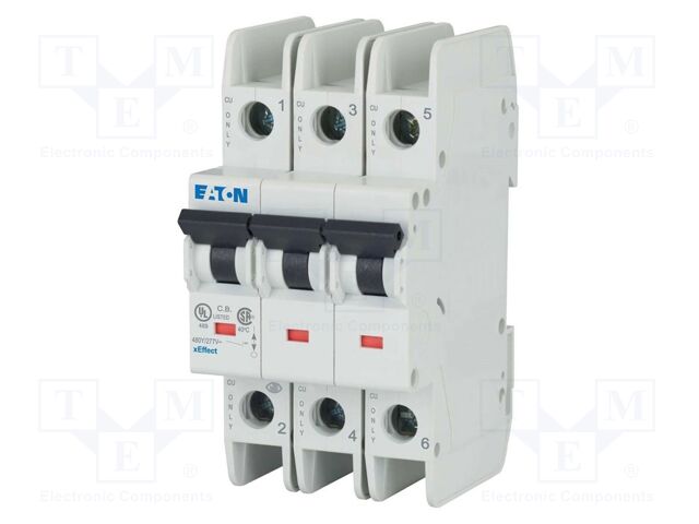 Circuit breaker; 230/400VAC; Inom: 10A; Poles: 3; Charact: B; 15kA