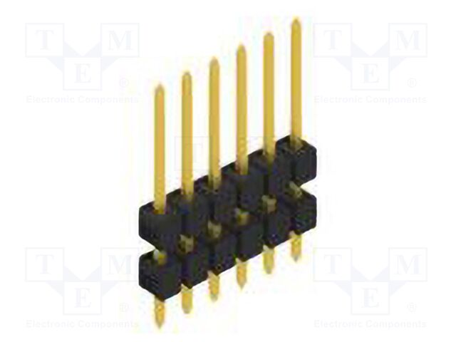 Connector: pin strips; pin header; male; PIN: 6; 2.54mm; THT; 1x6