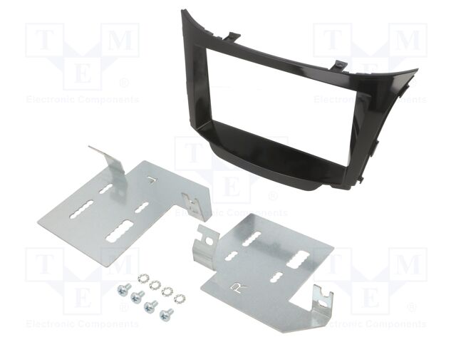 Radio mounting frame; Hyundai; 2 DIN; black gloss