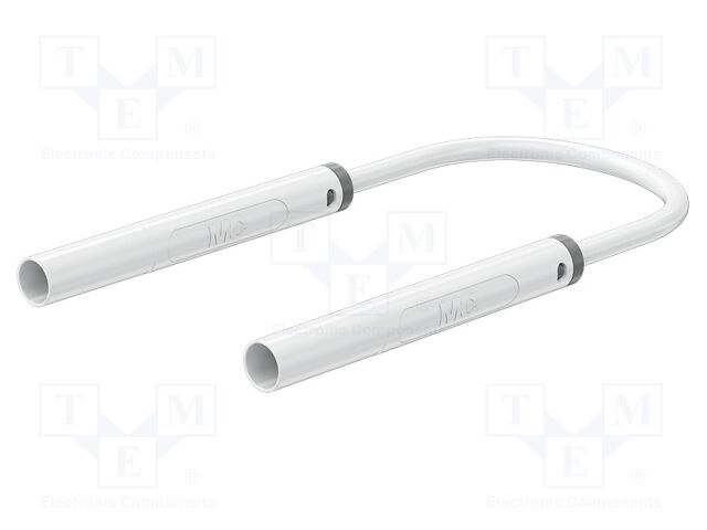 Test lead; 19A; insulated; Urated: 1kV; Len: 1m; white