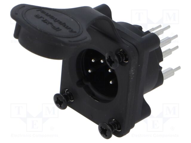 Connector: XLR; socket; male; AXS; 7.5A; 133V; PIN: 5; IP65; THT