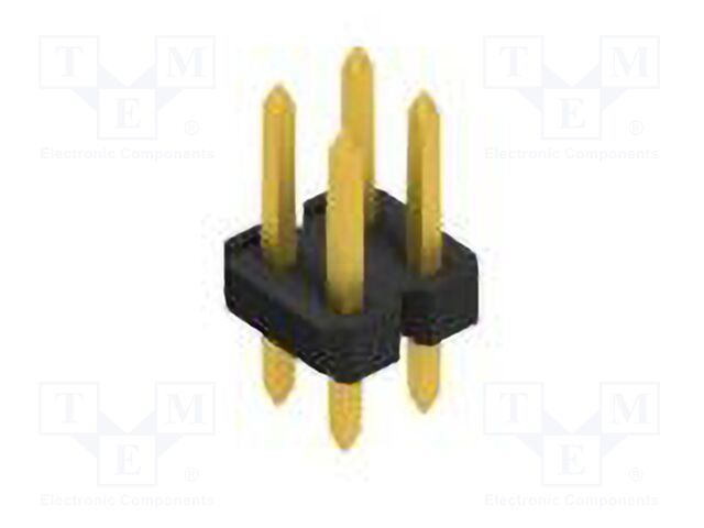 Connector: pin strips; pin header; male; PIN: 4; 2.54mm; THT; 2x2