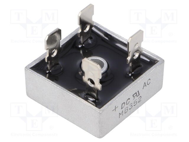 Single-phase bridge rectifier; Urmax:200V; If:35A; Ifsm:400A