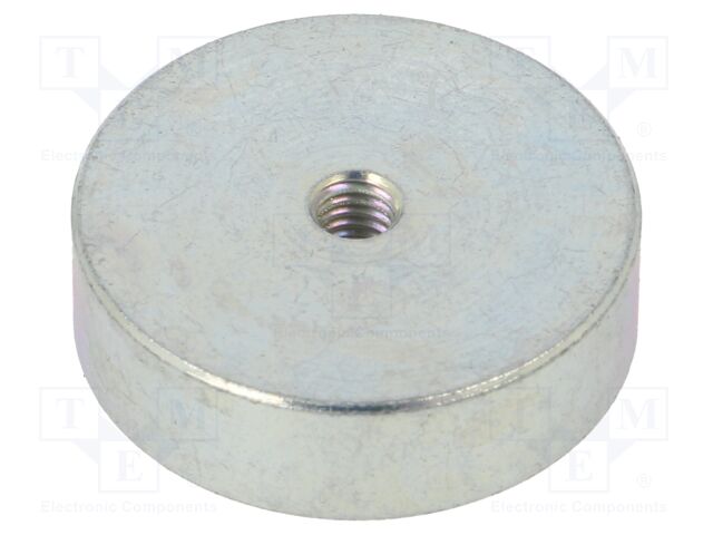 Magnet: permanent; neodymium; 105N; Ø: 25mm; H: 7mm; steel