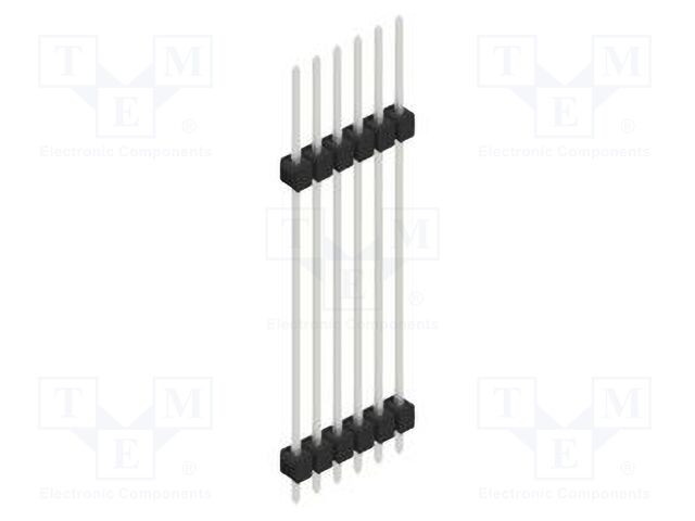 Connector: pin strips; pin header; male; PIN: 6; 2.54mm; THT; 1x6
