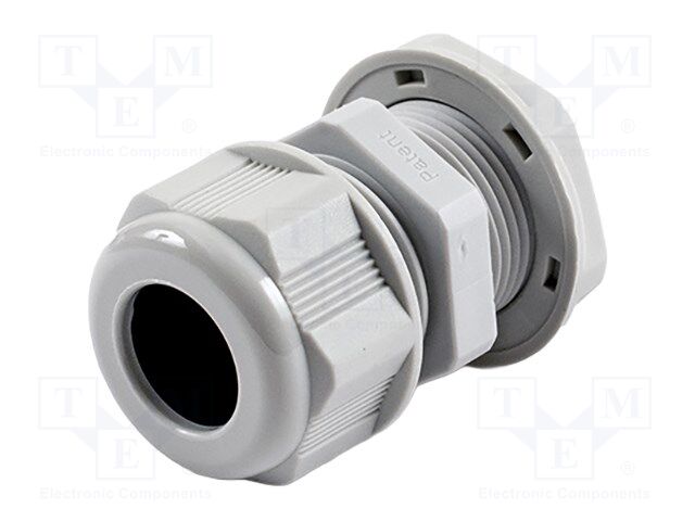 Cable gland; PG16; IP68; nylon; UL94V-2; grey