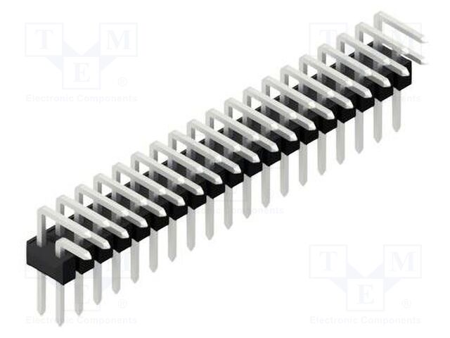 Connector: pin strips; pin header; male; PIN: 38; 2.54mm; THT; 2x19