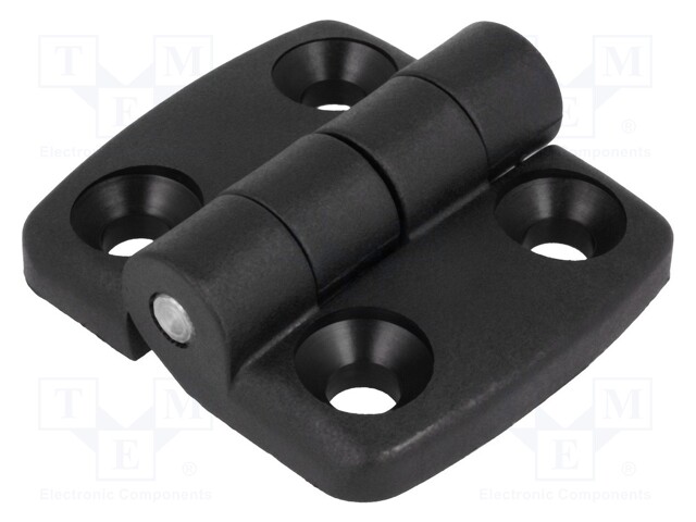 Hinge; Width: 52mm; polyamide; black; H: 48mm