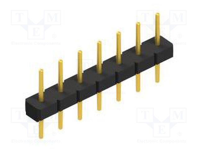 Connector: pin strips; pin header; male; PIN: 7; 2.54mm; THT; 1x7