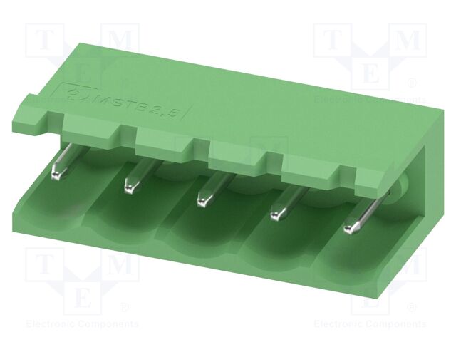 PCB headers, nominal cross section: 2.5 mm?, color: green, n