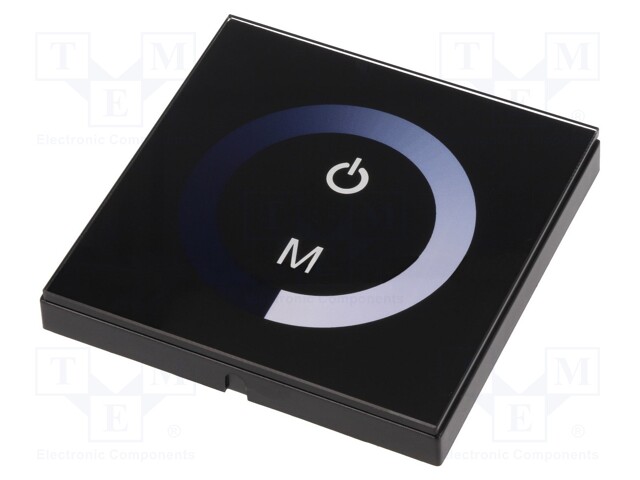LED controller; Channels: 1; 8A; 86x86x36mm; black; Uout: 12/24VDC