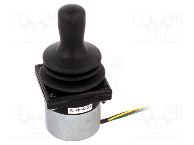 Joystick; 2- axes; Stabl.pos: 1; -40÷80°C; Linearity: ±5 %; 36x36mm