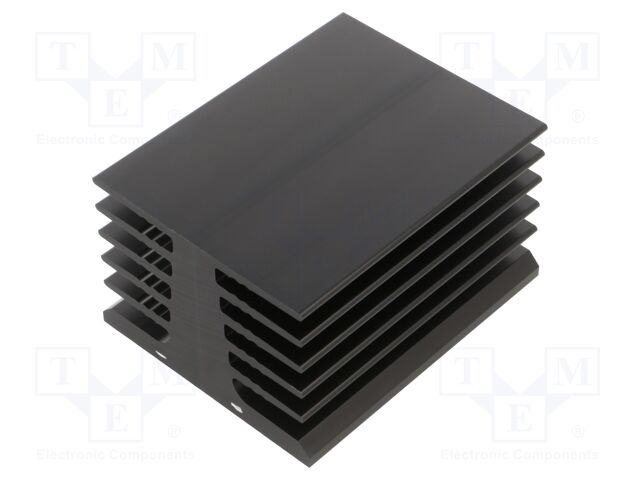 Heatsink: extruded; grilled; black; L: 100mm; W: 82mm; H: 58mm