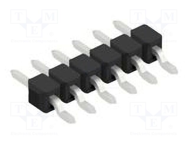 Connector: pin strips; pin header; male; PIN: 6; 2.54mm; SMT; 1x6
