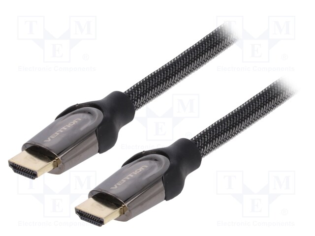 Cable; HDMI 2.0; HDMI plug,both sides; 3m; black; 30AWG