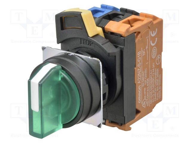 Switch: rotary; 22mm; LED; Pos: 3