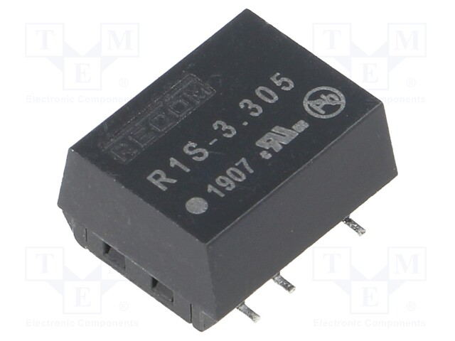 Converter: DC/DC; 1W; Uin: 2.97÷3.63V; Uout: 5VDC; Iout: 200mA; SMD