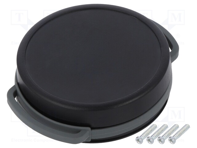 Enclosure: multipurpose; Z: 13mm; black; V: with holder; Ø: 47mm