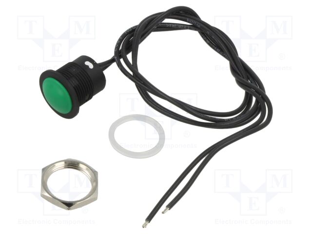 Switch: vandal resistant; Pos: 2; SPST-NO; 2A/24VDC; IP65; OFF-(ON)