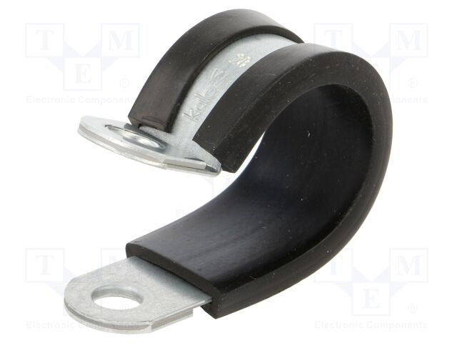 Fixing clamp; ØBundle : 28mm; W: 20mm; steel; Cover material: EPDM
