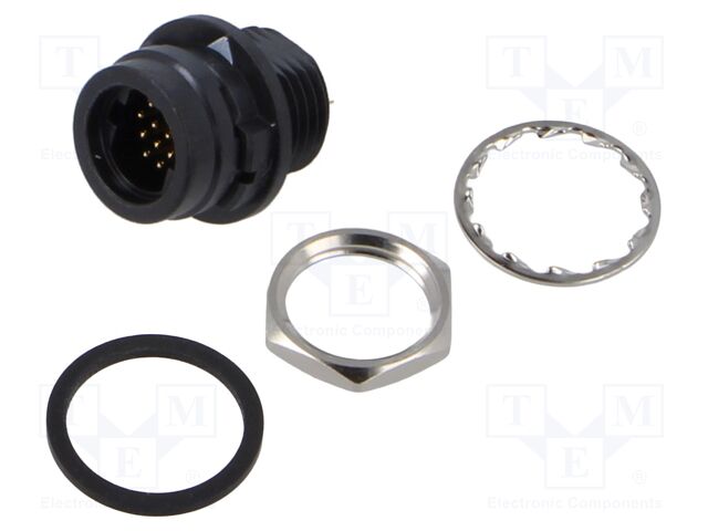 Connector: circular; HR30; Locking: push-pull; socket; male; 2A