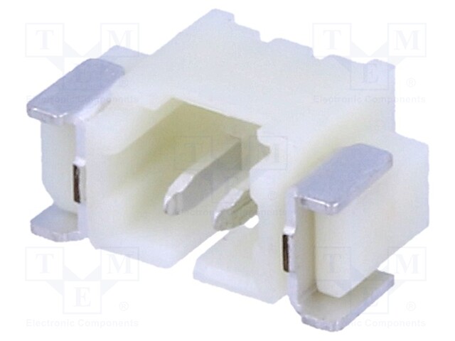 Socket; wire-board; male; 1.25mm; PIN: 2; SMT; 250V; 1A; tinned