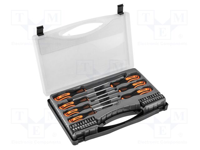 Kit: screwdrivers; Phillips,slot; 27pcs.