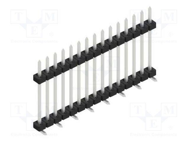 Connector: pin strips; pin header; male; PIN: 15; 2mm; SMT; 1x15