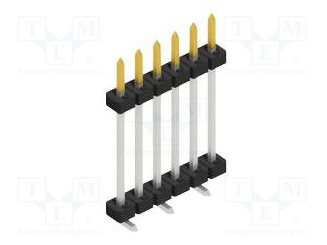 Connector: pin strips; pin header; male; PIN: 6; 2mm; SMT; 1x6; 100V