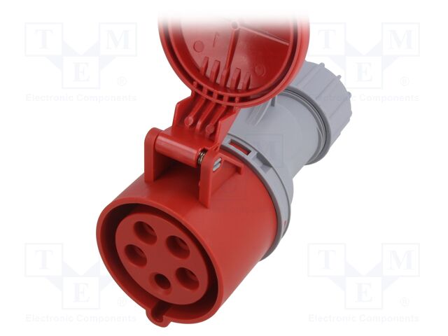 Connector: AC supply; plug; female; 32A; IEC 60309; IP44; PIN: 5E-12