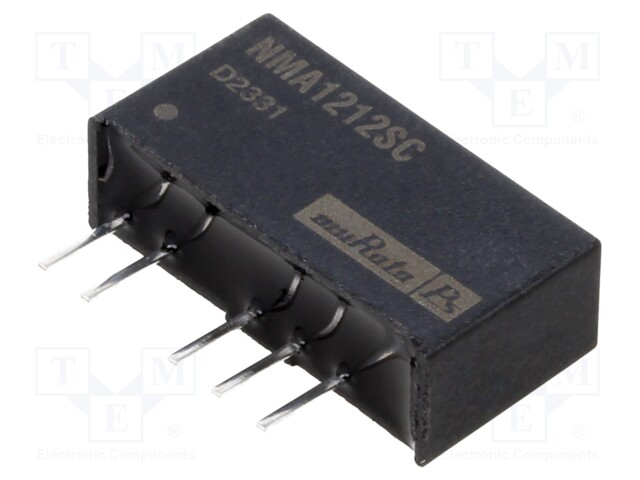 Converter: DC/DC; 1W; Uin: 10.8÷13.2V; Uout: 12VDC; Uout2: -12VDC