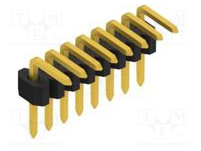 Connector: pin strips; pin header; male; PIN: 8; 1.27mm; THT; 1x8